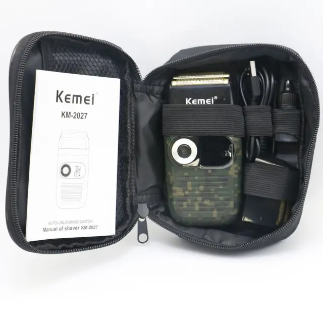 Kemei KM-2027 Ξυριστική Μηχανή Προσώπου / Σώματος Επαναφορτιζόμενη 3