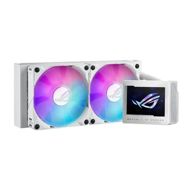 Asus ROG Strix LC III 240 (v2) Υδρόψυξη Επεξεργαστή Διπλού Ανεμιστήρα 120mm για Socket AM4/AM5/1700/1200 με ARGB Φωτισμό Λευκή