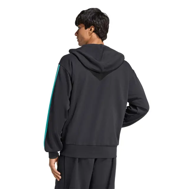 adidas Performance Men's Mercedes AMG Petronas F1 Team DNA Full-Zip Hoodie Μαύρο KE5910 (adidas Performance) - Medium 2