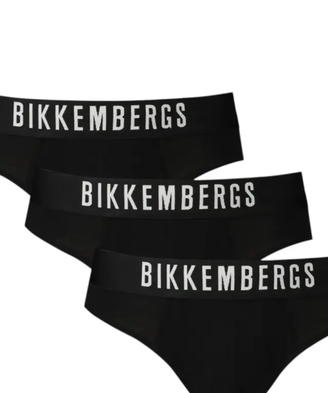 Bikkembergs - Ανδρικά Σλιπ 3Pack BKK1USP10TR-BLACK Μαύρο 3