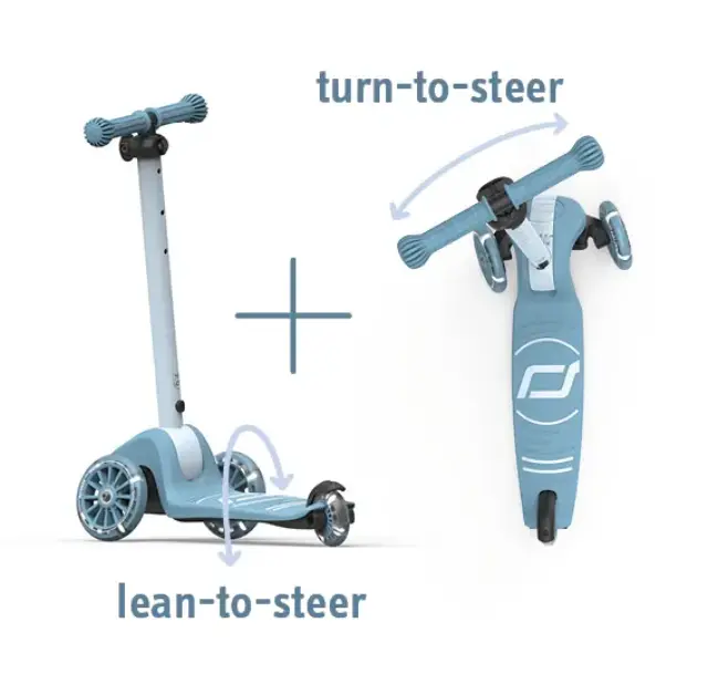 Scoot & Ride Highwaykick 3S LED with 2in1 Control System Steel (S00933) 2