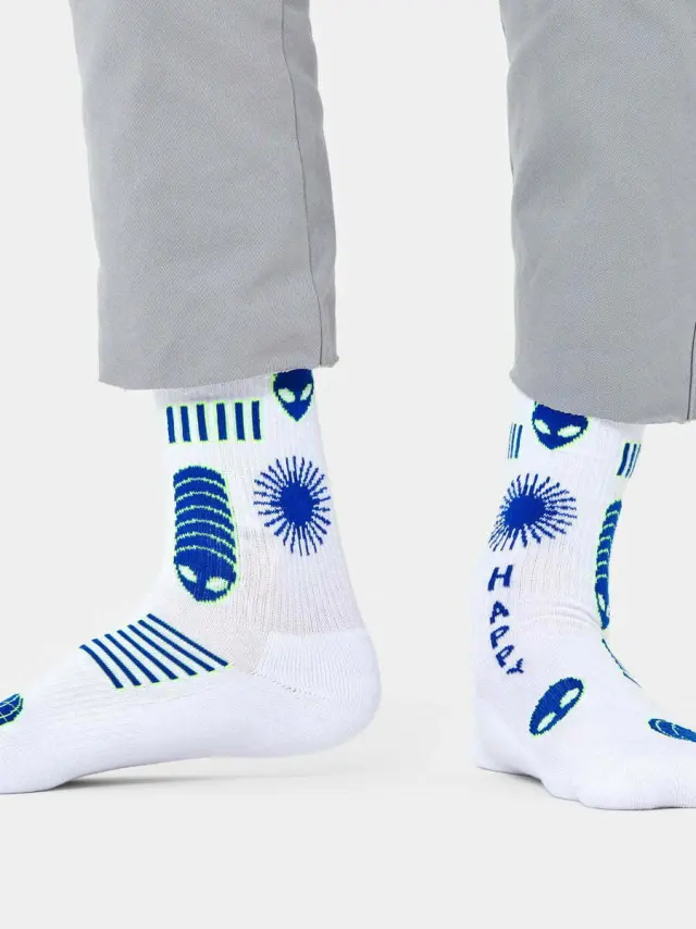 Κάλτσα Βαμβακερή με Σχέδια Space Creatures HAPPY SOCKS - 36-40 3