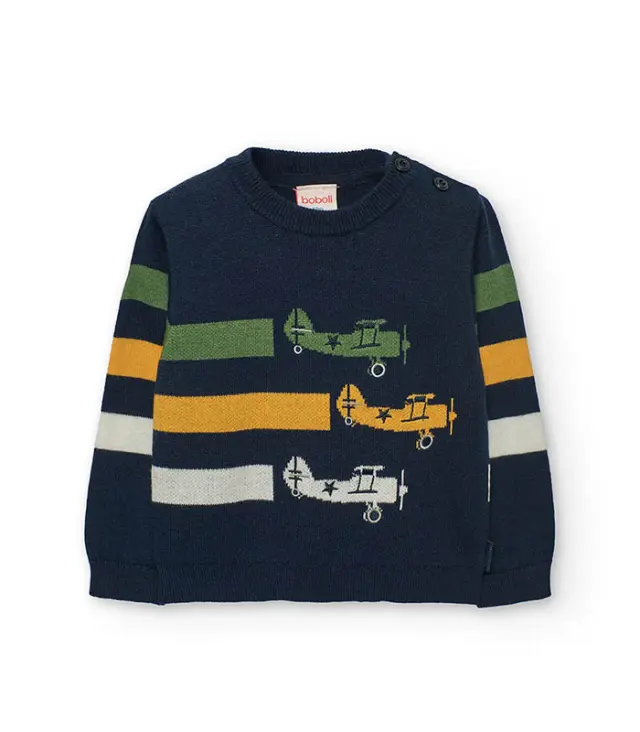 Boboli Chic Μπλούζα πλεκτή για αγόρι AVIATOR - 6Y