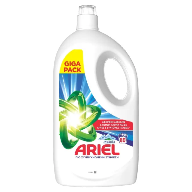Ariel Υγρό Πλυντηρίου Αlpine 80 Μεζούρες