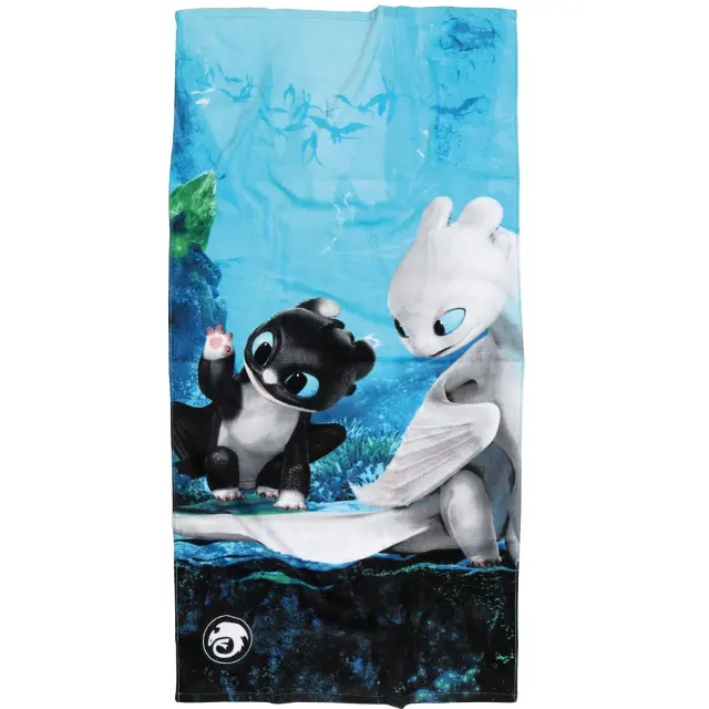 Πετσέτα Θαλάσσης 70Χ140 Παιδική Cotton Das Home How To Train Your Dragon 5865 Μαύρο-Μπλε