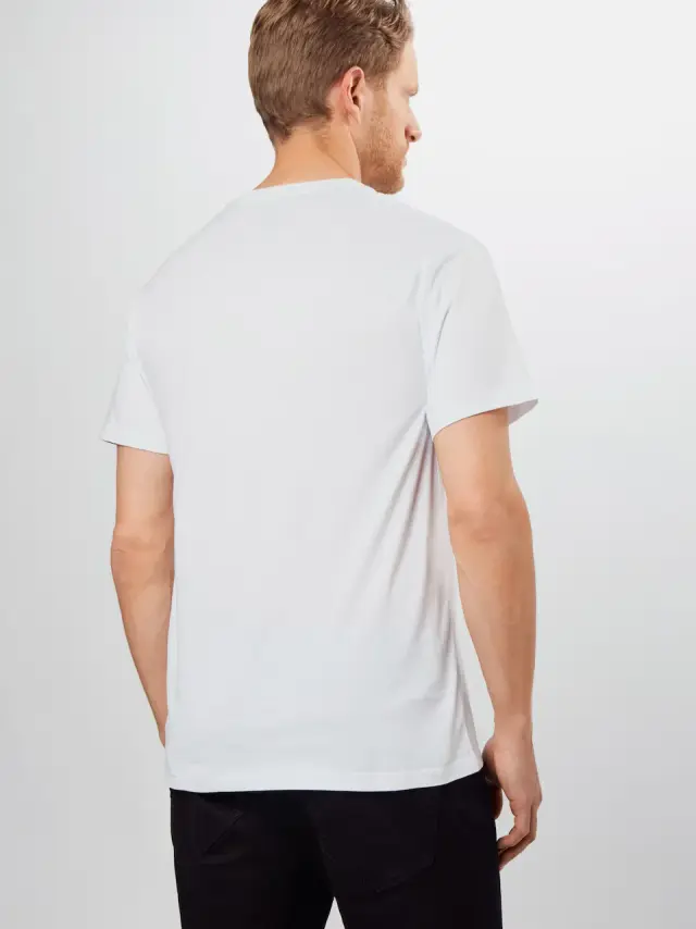 Vans - Ανδρικό T-shirt Κοντομάνικο Left Chest Logo Tee Regular fit VN0A3CZE-YB2 Λευκό - XL 2