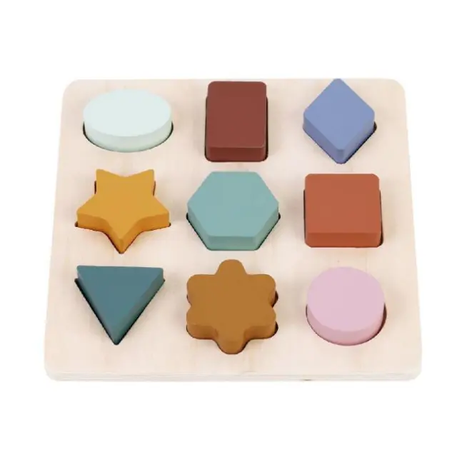 Luna Ξύλινο Puzzle Σχήματα (000622449)