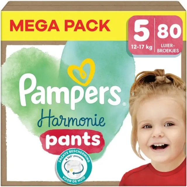 Pampers harmonie pants no5 12-17kg megapack 80τμχ