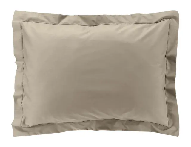 Μαξιλαροθήκη Percaline Douceur d'intérieur από βαμβάκι περκάλι 78TC, με ραφή Oxford και διαστάσεις 50x70cm - Sand 1644618