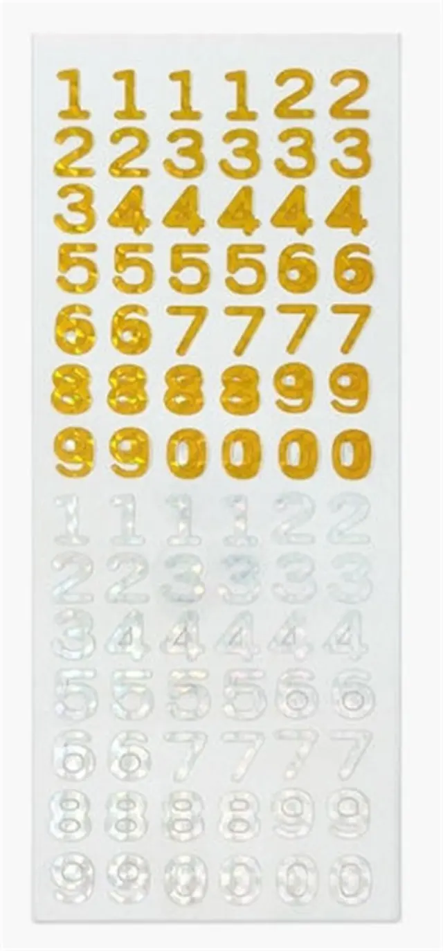 Αυτοκόλλητα 703 Numbers Gold/Silver 31*11cm (Exas Paper)