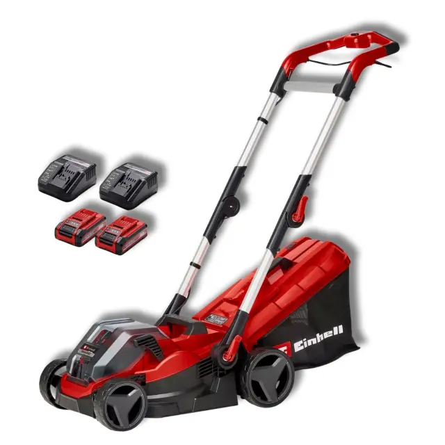 Einhell 3413222 - Μηχανή γκαζόν Μπαταρίας RASARRO 36/34 μαζί με 2 μπαταρίες(2x3,0Ah) Plus PXC και 2x Φορτιστές.