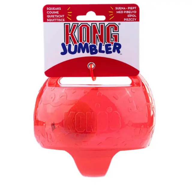 Kong Jumbler Ball 2 σε 1 Διπλό Διαδραστικό Παιχνίδι για Σκύλους Μωβ - L- XL 3