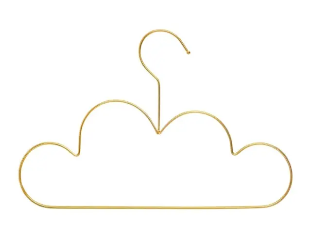Σετ Παιδικές Μεταλλικές Κρεμάστρες Cloud Atmosphera με διαστάσεις 30x0.3x19cm - 3 τεμάχια - Gold 158673
