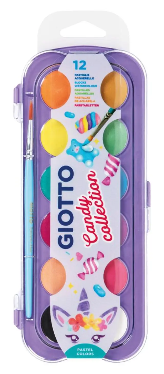 Giotto Candy Collection Νερομπογιές 30mm 12τμχ / 351600 (Giotto)