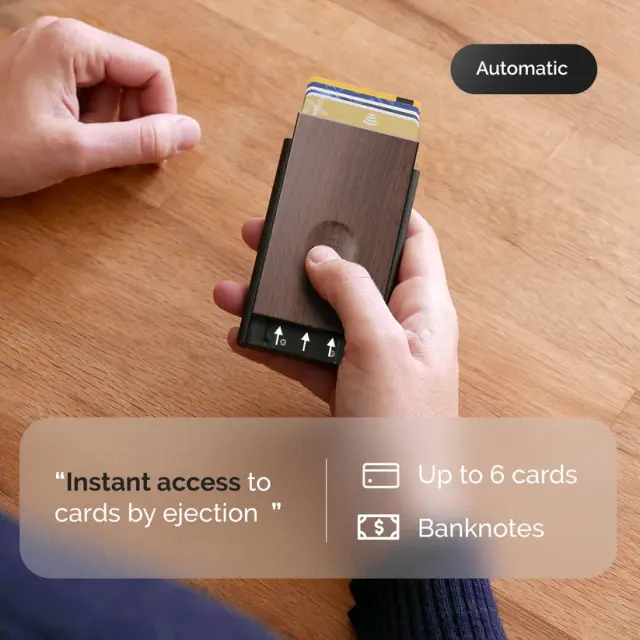 Ogon Πορτοφόλι Καρτών με RFID / Slider Automatic Card Holder: Sequoia Effect 3
