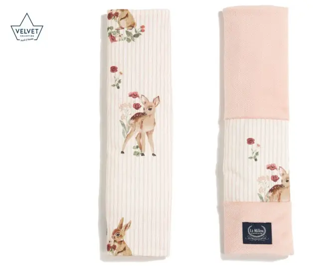 Jersey Seat Belt Cover Bambiland Velvet Powder Pink