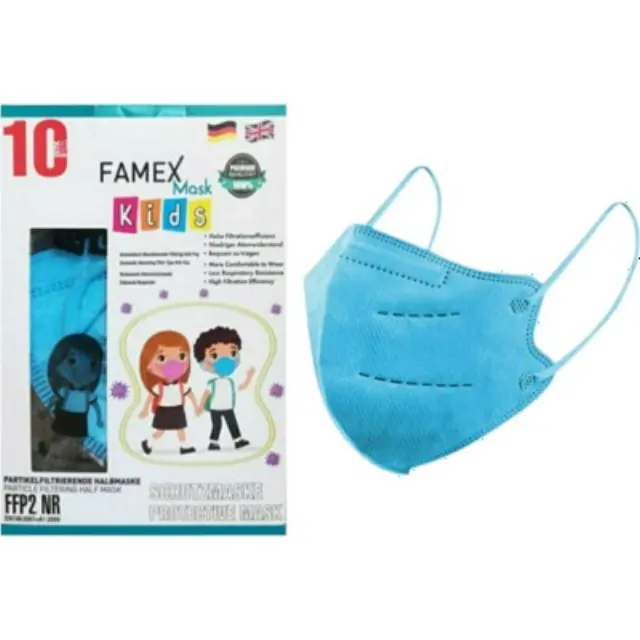 Famex Μάσκα Προστασίας FFP2 XXS για Παιδιά Sky Blue 10τμχ