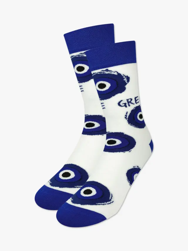 Κάλτσα Βαμβακερή με Σχέδια Eyes Greece NODO - ONE SIZE 2