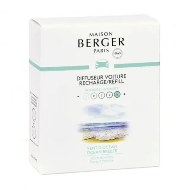 Maison Berger Paris Car Diffuser Refill Σετ 2 Κεραμικών Ανταλλακτικών αρωματισμού Αυτοκινήτου Ocean Breeze 3
