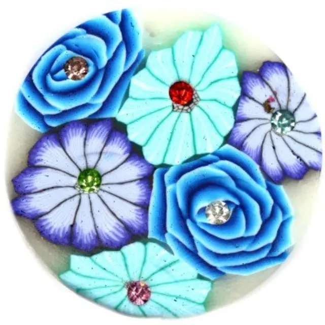 Fimo Κρεμαστό Blue Circle 37mm