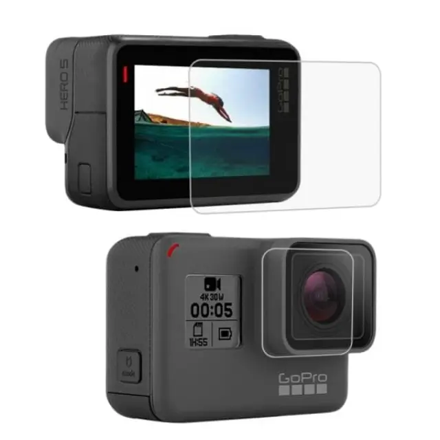 Puluz® GoPro HERO 5/ 6/ HERO7 Black Tempered Glass for LCD + Film Lens HD Screen Protector (71374113209) PU192