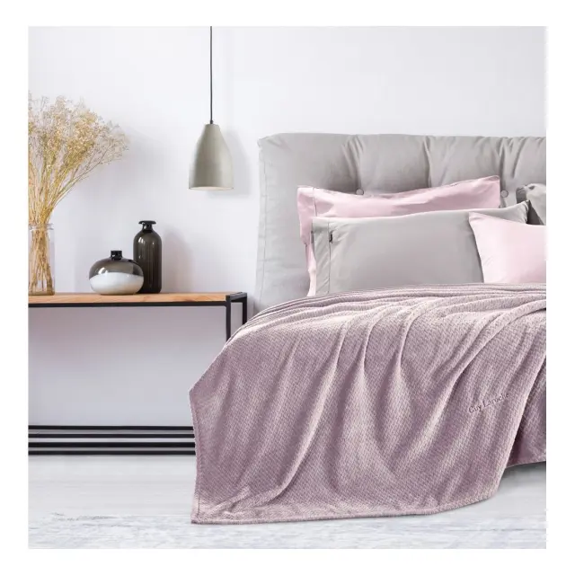 Σετ Κουβέρτα Υπέρδιπλη 2 Τεμαχίων Guy Laroche Rombus Lilac 220x240