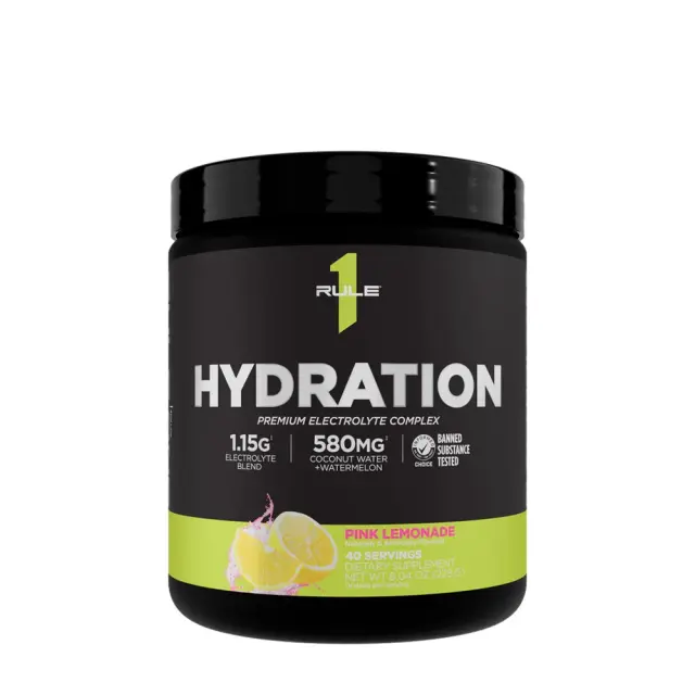 Rule1 Hydration pink-lemonade, 40-servings