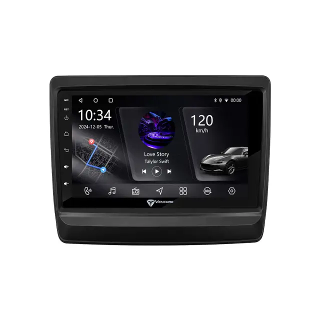 VenCore Οθόνη Multimedia Android 15 9" PX5S Octa-Core 2GB/32GB IPS με Πρόσοψη, CarPlay, Android Auto και Υποστήριξη Κάμερας 360° για Isuzu D-MAX 2020-2025 – Μαύρη (3236-10005-0715B) 2