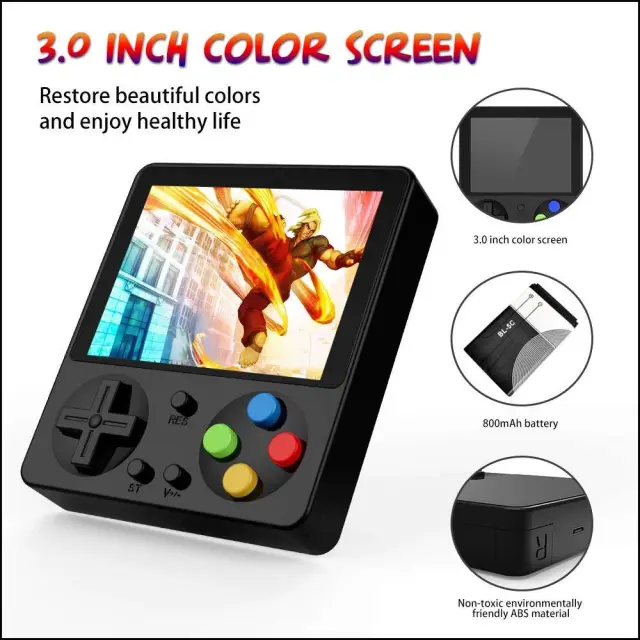 Ρετρό κονσόλα ruihoxin handheld game console 333 classic games 3.0 inch 3