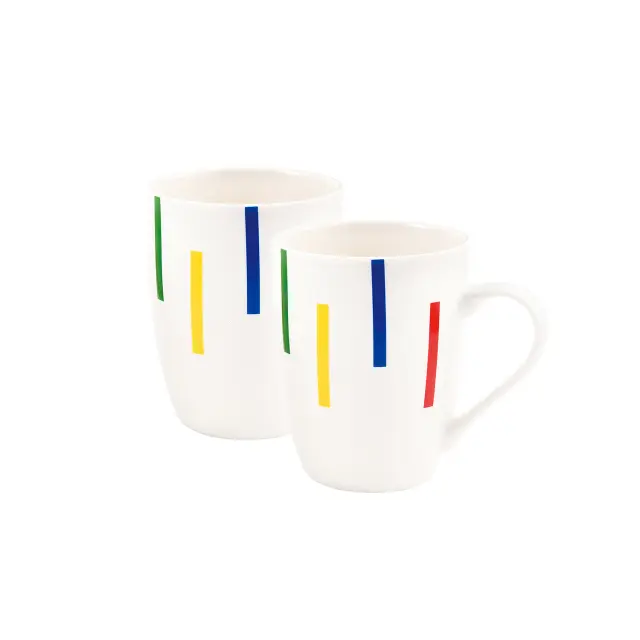 Benetton Rainbow Σετ 2 Κούπες από Πορσελάνη 360ml