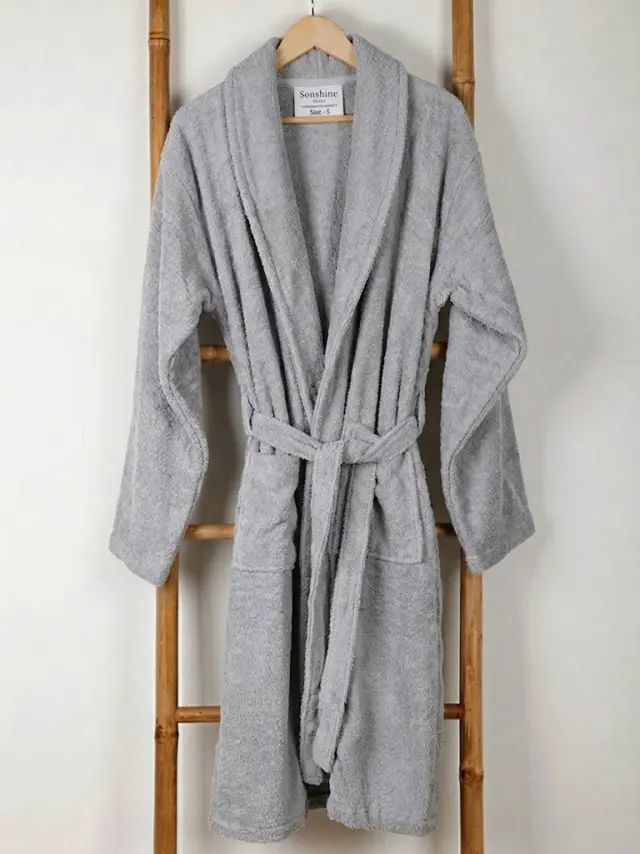Μπουρνούζι Sato Light Grey Large Sunshine 2