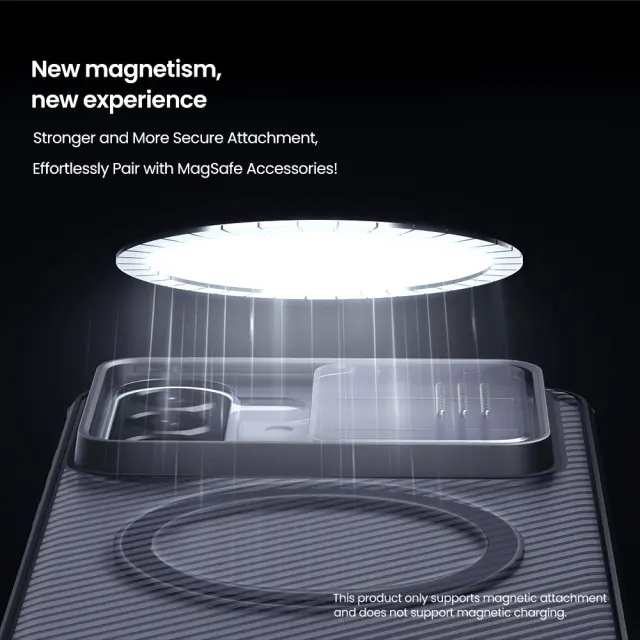 Nillkin CamShield PRO Magnetic Hard Case for Samsung Galaxy A57 Transparent Black 3