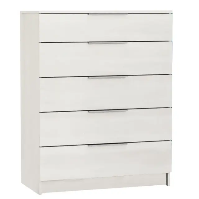 Συρταριέρα DRAWER 5 Συρτάρια Λευκό Μελαμίνη 80x40x102cm