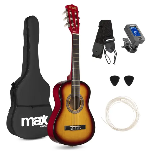 MAX SOLOART JUNIOR 1/4 ΠΑΚΕΤΟ ΠΑΙΔΙΚΗΣ ΚΛΑΣΙΚΗΣ ΚΙΘΑΡΑΣ SUNBURST