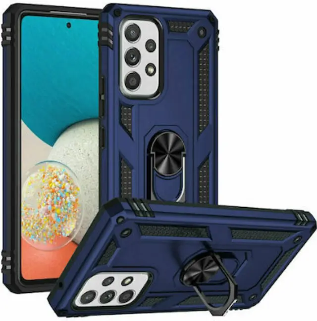Hybrid Shockproof Armor για Samsung Galaxy A53 5G Case With Rotating Ring - ΜΠΛΕ