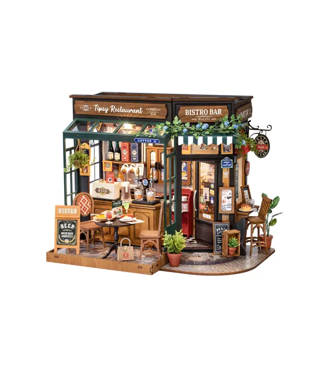Robotime DIY Miniature House Tipsy Restaurant DG167