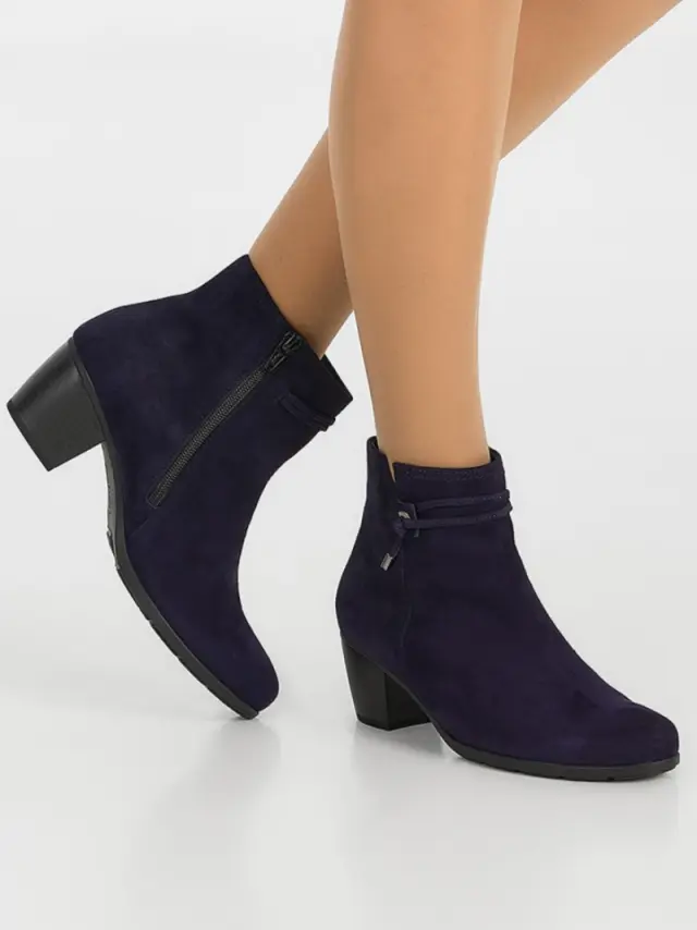 Gabor Μποτάκια Γυναικείο δέρμα Nubuck Μπλέ GAB/55522 16-ATLANTIK 2