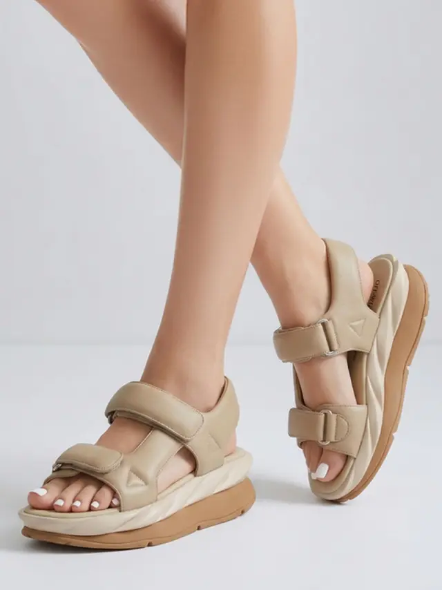 4ccccees Πέδιλα Γυναικείο δέρμα Μπεζ CES/VIVA BEIGE - 36 2