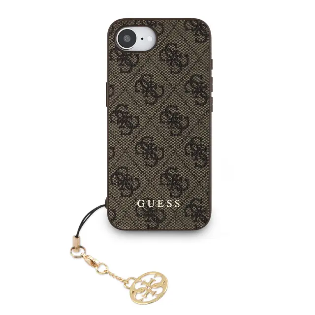 Guess 4G Charm Case for iPhone 16e/17e Tone on Tone Brown 2