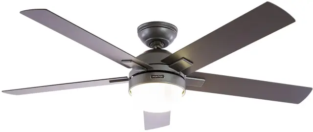 Hunter Zeal 132 Matte Silver - Ανεμιστήρας Οροφής με Φωτιστικό 3