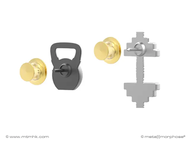 Metalmorphose Σετ 2 Καρφίτσες / 3D Metal Fashion Pins: Gym 3
