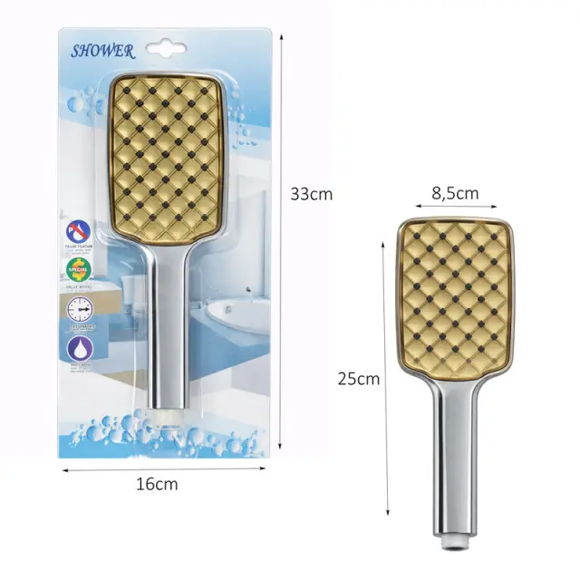 Τηλέφωνο Ντους με Κεφαλή Χρυσού Χρώματος – Handheld Shower Head 0119037 2