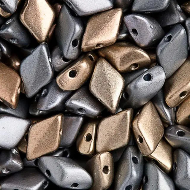 Χάντρα Matubo GemDuo 8x5mm - Crystal Grey Rainbow ~10gr