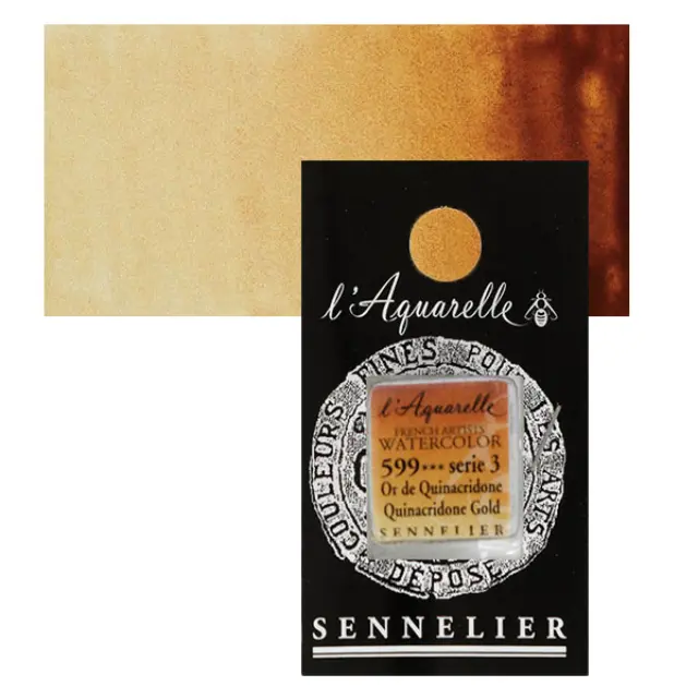 Χρώμα Ακουαρέλας Sennelier l Aquarelle Half Pan - 599 Quinacridone Yellow