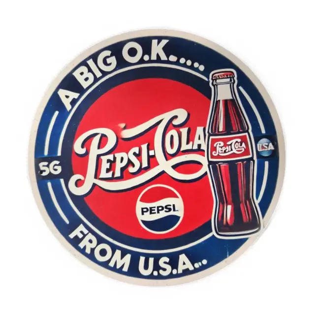 Μεταλλική Πινακίδα Στρογγυλή Pepsi Usa 20cm