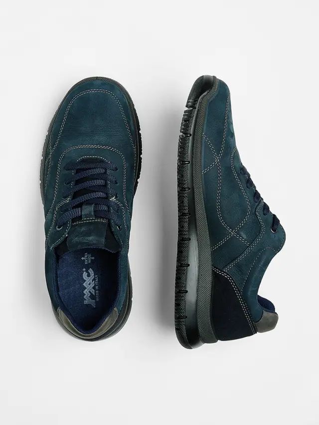 Imac Sneakers Ανδρικό δέρμα Nubuck Μπλέ IMA/452680 NABUK/BLU SCURO 3