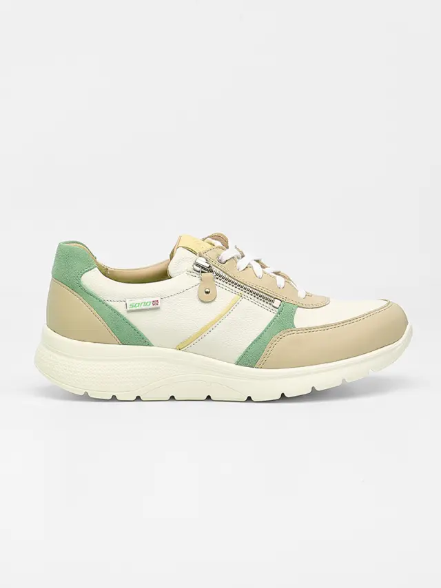 Mephisto/Sano Sneakers Γυναικείο δέρμα Άσπρο SAN/IZAE-S N/FOG - 38 3