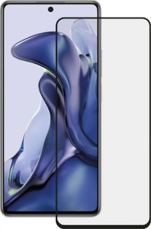 Tempered Glass FULL GLUE για Xiaomi Redmi Note 11 4G / Note 11s 4G - Μαύρο Πλαίσιο
