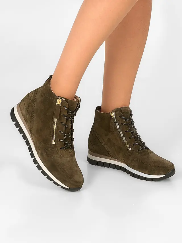 Gabor Μποτάκια Γυναικείο δέρμα Nubuck Πράσινο GAB/56455 33-OLIV 2