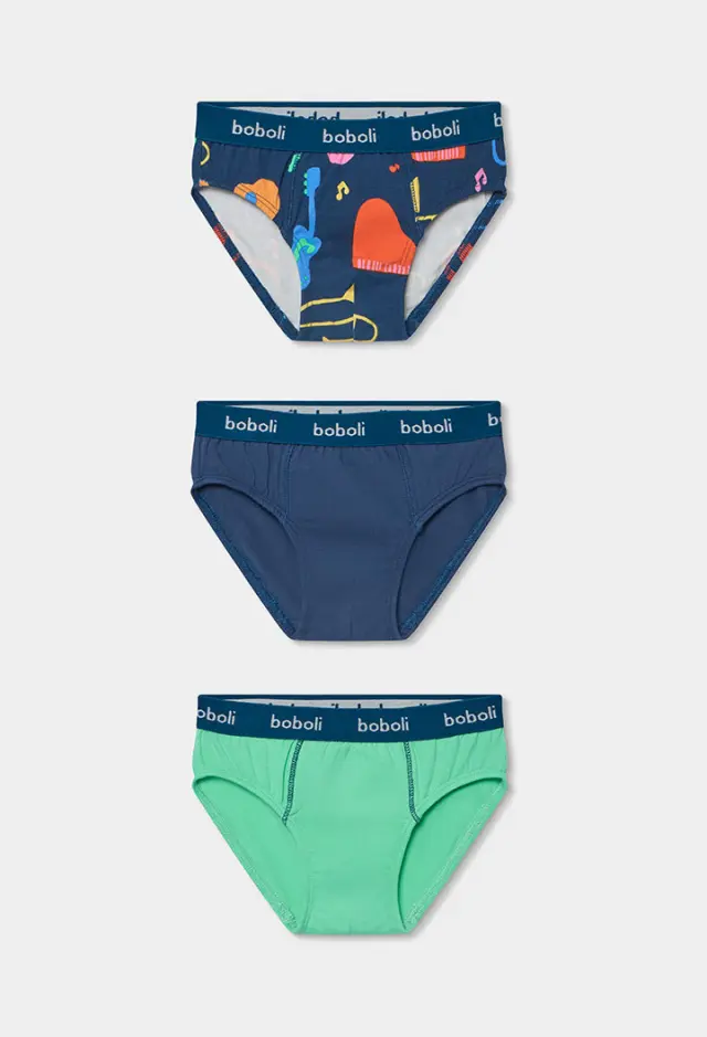 Boboli Pack 3 slips πλεκτό για αγόρι 683030-9776
